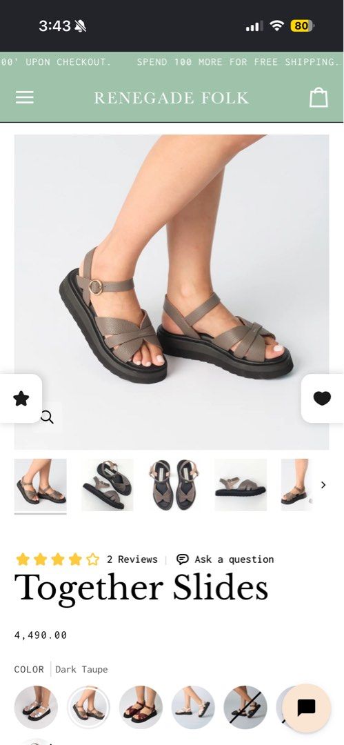 Renegade Folk Together slides Size 9 (Category: Flats & Sandals) located in Tuguegarao City. Submitted by alyssa.closet96 (Listing ID 1465645052, Image 1). Description: • used few times only • Color: dark taupe • Made with soft insoles for maximum comfort • 1” high rubber soles • Adjustable middle straps • Straps made with genuine cow • Insoles made from genuine pig leather • Inclusion: Original box included • RFS: decluttering.