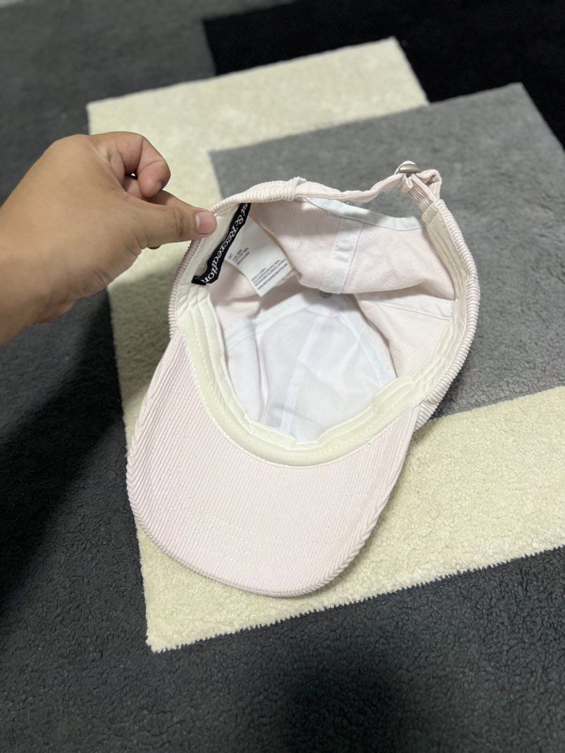 Rest & Recreation Corduroy Cap Pink (Category: Hats & Beanies) located in Calasiao. Submitted by pb.supply_v2 (Listing ID 1465752616, Image 3). Description: - Brand: Rest & Recreation - Style: Corduroy baseball cap in pink - Details: Black embroidered logo on the front - Material: 100% cotton - Fit: One size fits all with an adjustable back strap - Condition: Clean interior lining with original brand tags intact - Perfect everyday accessory for c