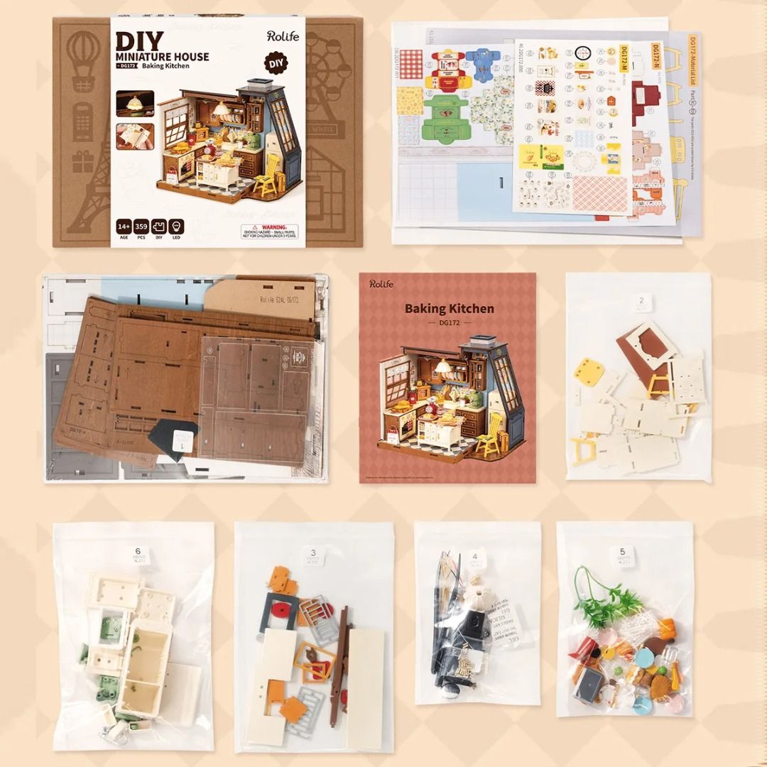 Rolife DIY Miniature House - Baking Kitchen DG172 (Category: Vintage Collectibles) located in Santa Rosa. Submitted by missgranny (Listing ID 1465674926, Image 2). Description: Brand new, perfect for gifts! Original Price P2,900.