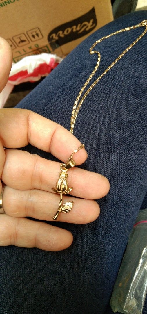 Rose design necklace (Category: Necklaces) located in Quezon City. Submitted by eidorableshop (Listing ID 1465607040, Image 3). Description: non tarnish .