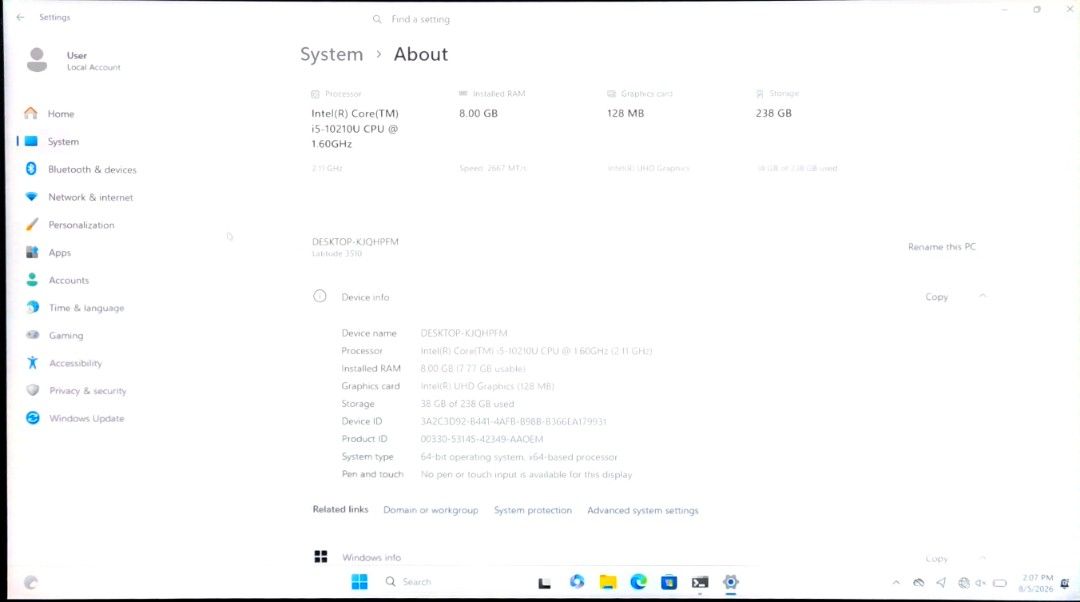 Rush repriced Dell Latitude 3510 i5 10th Gen (Category: Laptops & Notebooks) located in Pasay City. Submitted by quickfire_47cc76 (Listing ID 1465664766, Image 2). Description: Dell Latitude 3510 i5 10th Gen 8gb / 256gb Newly formatted With Latest office Fully activated Test to sawa 09479772098 for pickup only pasay area..