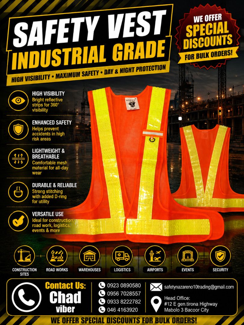 safety vest (Category: Looking For) located in Bacoor. Submitted by __CLaude__ (Listing ID 1465632160, Image 1). Description: .