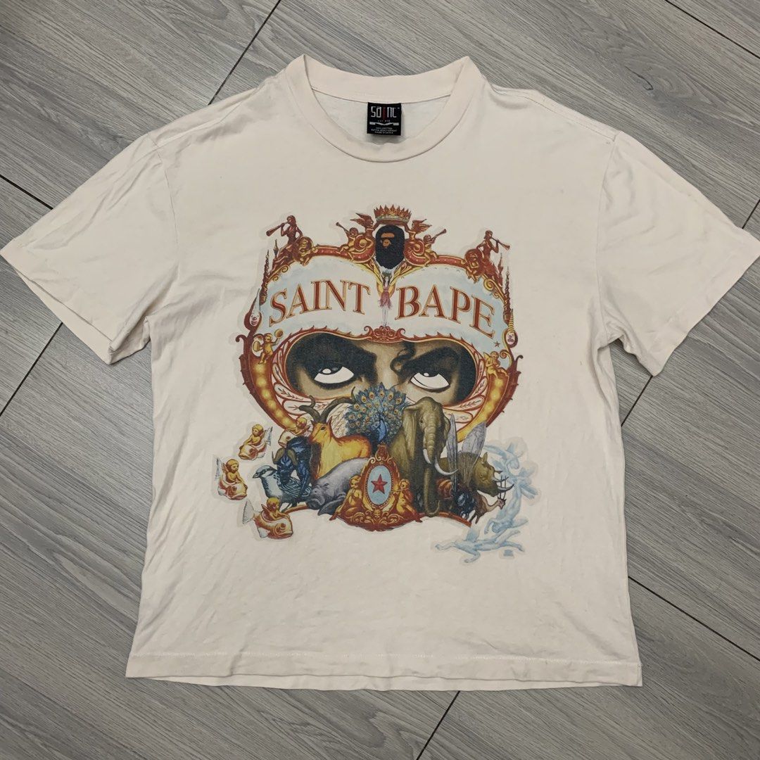 Saint Michael x Bape Michael Jackson Tour Tee (Category: Tshirts & Polo Shirts ) located in Manila. Submitted by arxxxm (Listing ID 1465725065, Image 1). Description: Saint Bape x Michael Jackson Tour Tee 21" width 28" length excellent condition 1000 + sf 📥.
