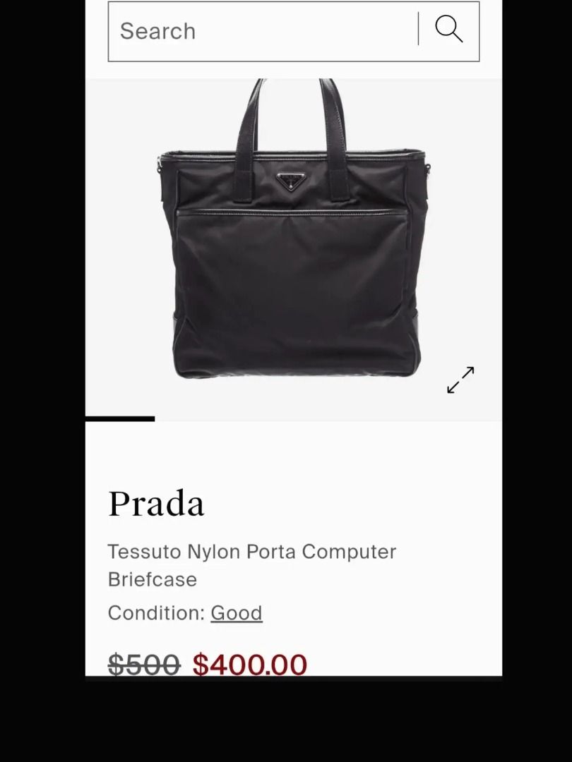 Sale! PRADA Bag (Category: Shoulder Bags) located in Cabuyao City. Submitted by your____lux____shop (Listing ID 1465684366, Image 2). Description: Sale❗️Sale❗️Sale❗️ ₱ 2,899 PRADA Preloved Black LAMPO under zip Large - XL Nylon & leather trim 📌First to pay.