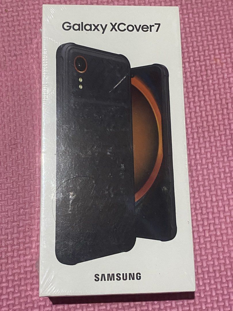 Samsung XCover7 Rugged Phone (Category: Samsung) located in Trece Martires City. Submitted by jheppoi (Listing ID 1465730843, Image 1). Description: 6GB Memory 128GB Internal Storage With Expandable SD Card up to 1TB IP68 water and dust resistance plus MIL-STD-810H military-grade drop protection up to 1.5 meters. Processor:MediaTek Dimensity 6100+ 50MP rear camera and a 5MP front-facing camera. Display: 6.6-inch FHD+ PLS LCD with Gorilla Glass Vi