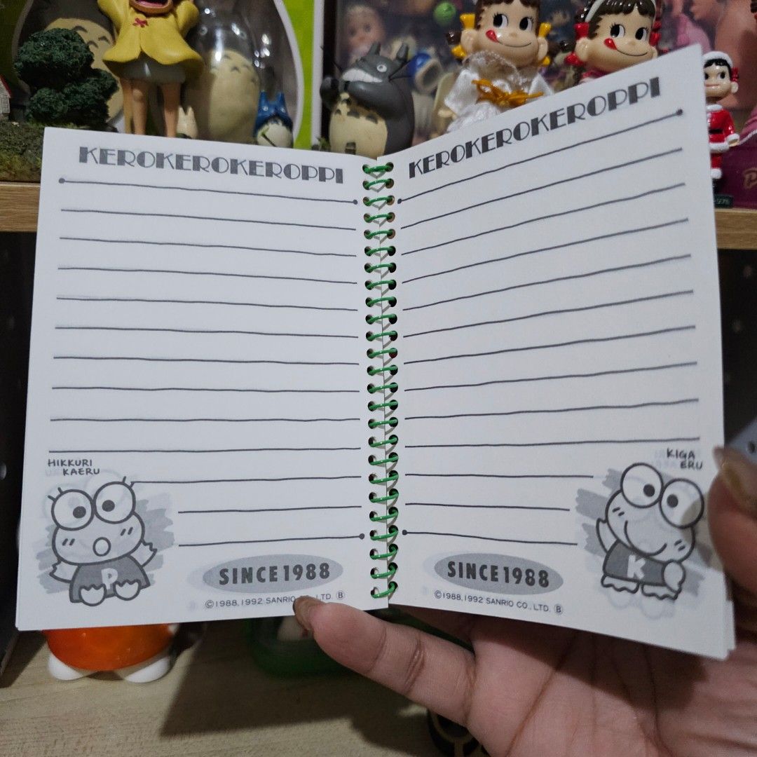 Sanrio KerokeroKeroppi Notebook (Category: Stationery & School Supplies) located in Manila. Submitted by lovelylovesjapan (Listing ID 1465603390, Image 3). Description: 🌸The item is on-hand and authentic from Japan 🌸Mode of Payment (MOP): GCASH/Bank Transfer 🌸Mode of Delivery (MOD): J&T or Lalamove (Shipping every Saturday and Sunday) Notes: 🩷Breakable items are packed with care and caution. Seller will not be held liable for any damages incu