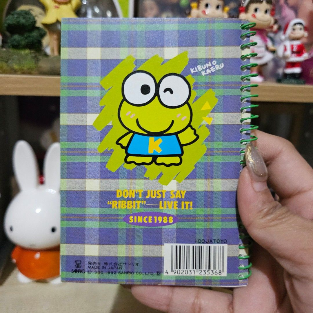 Sanrio KerokeroKeroppi Notebook (Category: Stationery & School Supplies) located in Manila. Submitted by lovelylovesjapan (Listing ID 1465603390, Image 2). Description: 🌸The item is on-hand and authentic from Japan 🌸Mode of Payment (MOP): GCASH/Bank Transfer 🌸Mode of Delivery (MOD): J&T or Lalamove (Shipping every Saturday and Sunday) Notes: 🩷Breakable items are packed with care and caution. Seller will not be held liable for any damages incu