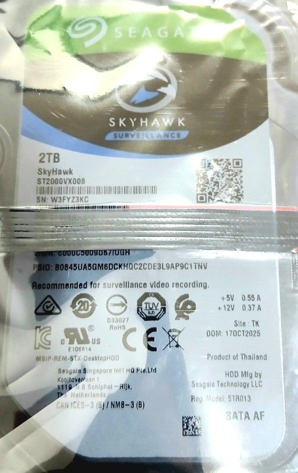 Seagate SkyHawk 2TB Surveillance Hard Drive ST2000VX008 (Category: Hard Disks & Thumbdrives) located in Quezon City. Submitted by ranger.rgr (Listing ID 1465627145, Image 2). Description: Brand New and Sealed 8,500 Only * 2TB Seagate SkyHawk 3.5" Internal Hard Drive * Model: ST2000VX008 * Serial Number: W3FYZ3KC * Condition: Brand new, still sealed in original manufacturer antistatic bag * Interface: SATA AF * Specifically engineered for 24/7 sur