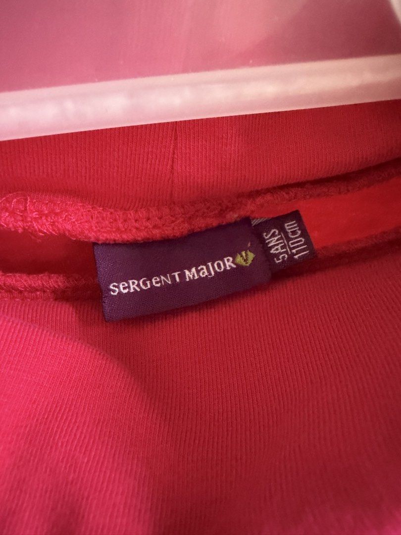 Sergent Major Pink Turtleneck Long Sleeve Top (Category: Babies & Kids Fashion) located in Quezon City. Submitted by warmrabbit_414908 (Listing ID 1465597401, Image 3). Description: Pink turtleneck long sleeve top from Sergent Major. Size 5 years or 110 cm. Detailed with a cute printed band across the front featuring seashells, stars, and small floral leaves. Pleated skirt-like panel at the bottom. Long sleeves and warm turtleneck design. Great p