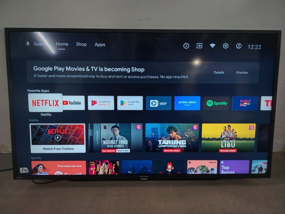 Sharp Android tv 42inch (Category: TV) located in Kuala Lumpur. Submitted by warmstone.62621e (Listing ID 1465637532, Image 1). Description: Second-hand Smart LED TV for sale. 0.1.4.9.2.6.6.0.7.6 Can connect WiFi (YouTube, Netflix, etc.) Comes with remote 📍 Location: Setapak https://share.google/J5zKyaU2fhNpHB698 🚚 Self pickup only.