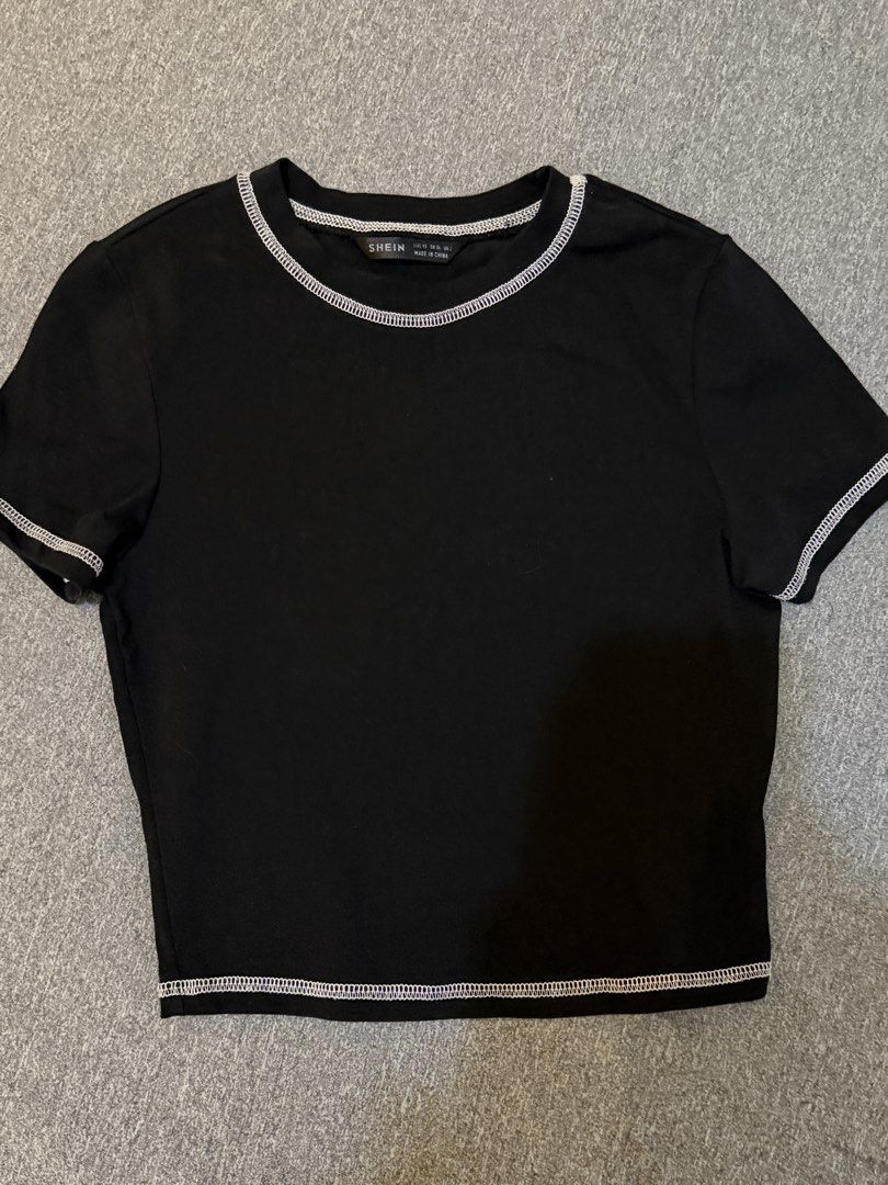 Shein Black Crop Top (Category: Shirts) located in Santa Rosa. Submitted by prelovedbyhellah (Listing ID 1465706060, Image 1). Description: 15x12.