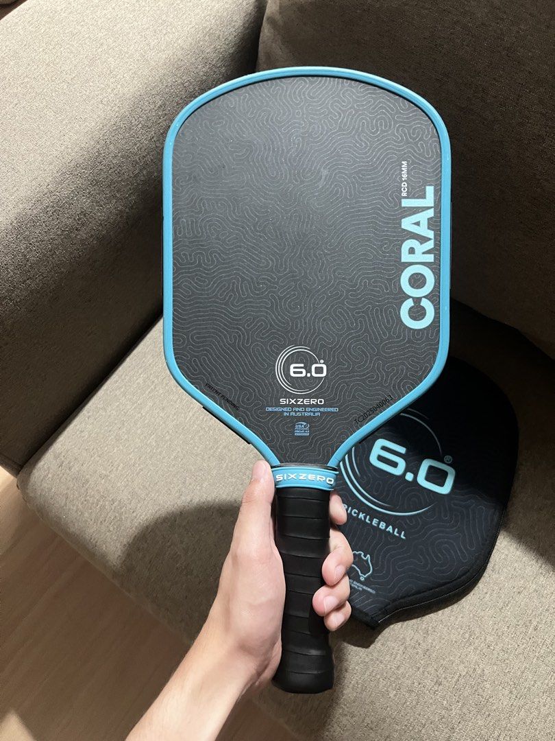 Sixzero Coral Pickleball Paddle (Category: Racket and Ball Sports) located in Victorias. Submitted by jfindsss2 (Listing ID 1465730460, Image 2). Description: selling my 2 months old coral paddle bought as a gift rfs: upgrade buyer pays sf loc: iloilo city pm for more photos.