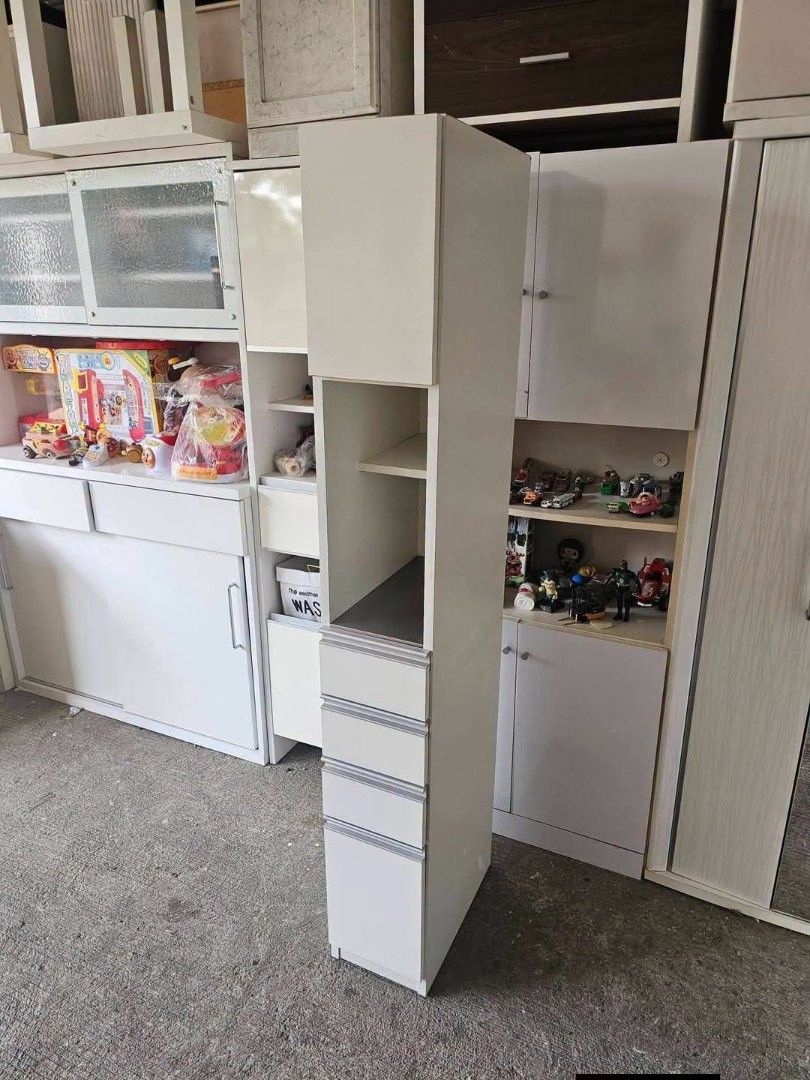 Slim Cabinet (Category: Shelves, Cabinets & Racks) located in Meycauayan. Submitted by marygracecasimiro (Listing ID 1465671379, Image 3). Description: Slim Cabinet‼️₱8,000‼️ 👉Space Saver! 😘🥰🤩 ✔L-9.5 H-69 W-18 inches 📏 ✔1 Door and 4 Drawers 🗄 ✔️Compress and Mdf Back! 🪵 ✔Scratches As-is! 👌🩷💙.