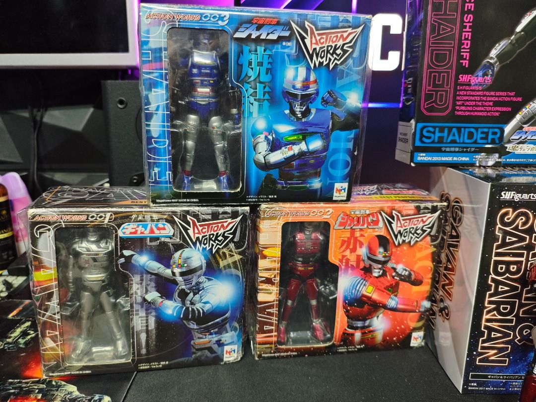 Space Sheriff Shaider Sharivan Gavan Action (Category: Figurines & Statues) located in San Juan City. Submitted by cratemax (Listing ID 1465582195, Image 3). Description: SPACE SHERIFF | METAL HEROES COLLECTION Gavan • Shaider • Sharivan For all the Metal Heroes / Space Sheriff collectors out there! AVAILABLE ITEMS & PRICES: • Complete SHS Space Sheriff Set (2006) — ₱12,500 • Complete ActionWorks Space Sheriff Set (2007) — ₱12,500 • S.H.Figuarts 