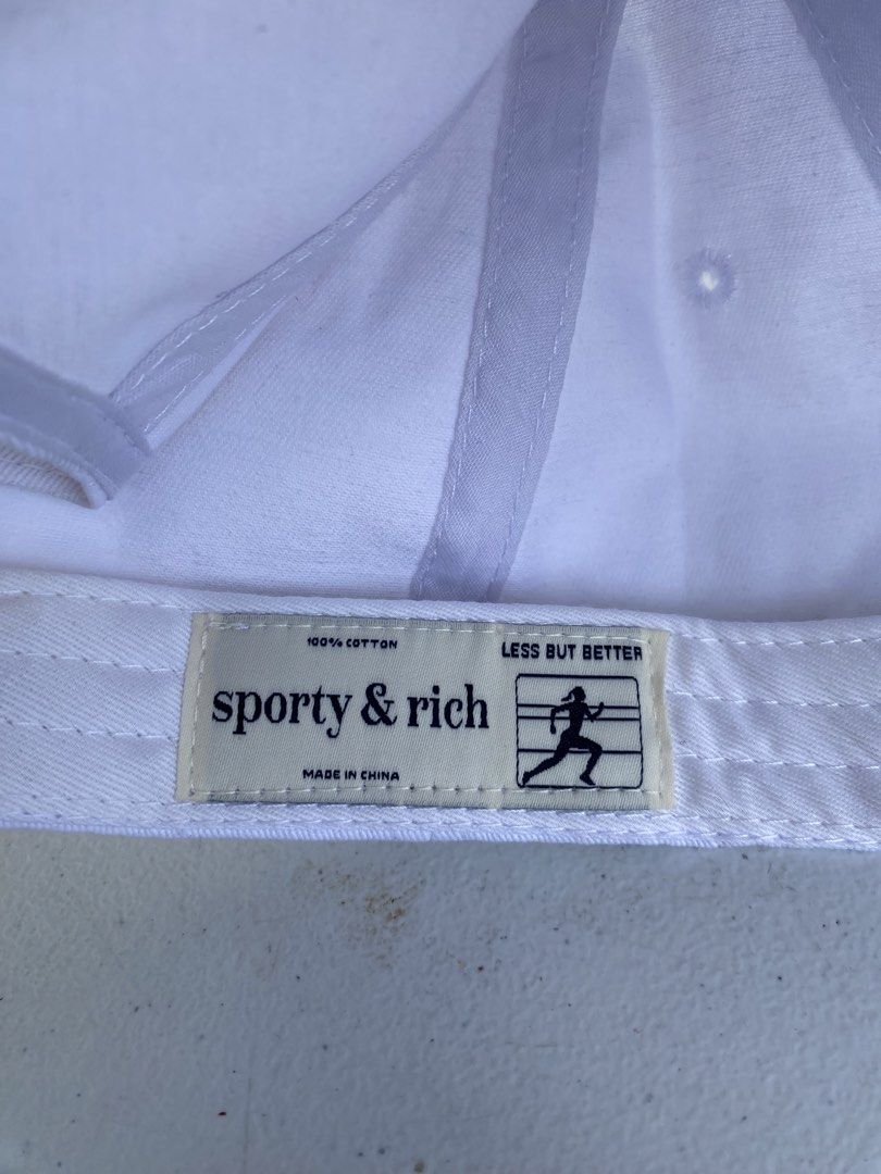 Sporty & Rich Gymnastics Cap (Category: Hats & Beanies) located in Iloilo. Submitted by fukurou.vision (Listing ID 1465671561, Image 2). Description: Sporty & Rich Gymnastics Cap One Size Fits Most White/Blue No issue.
