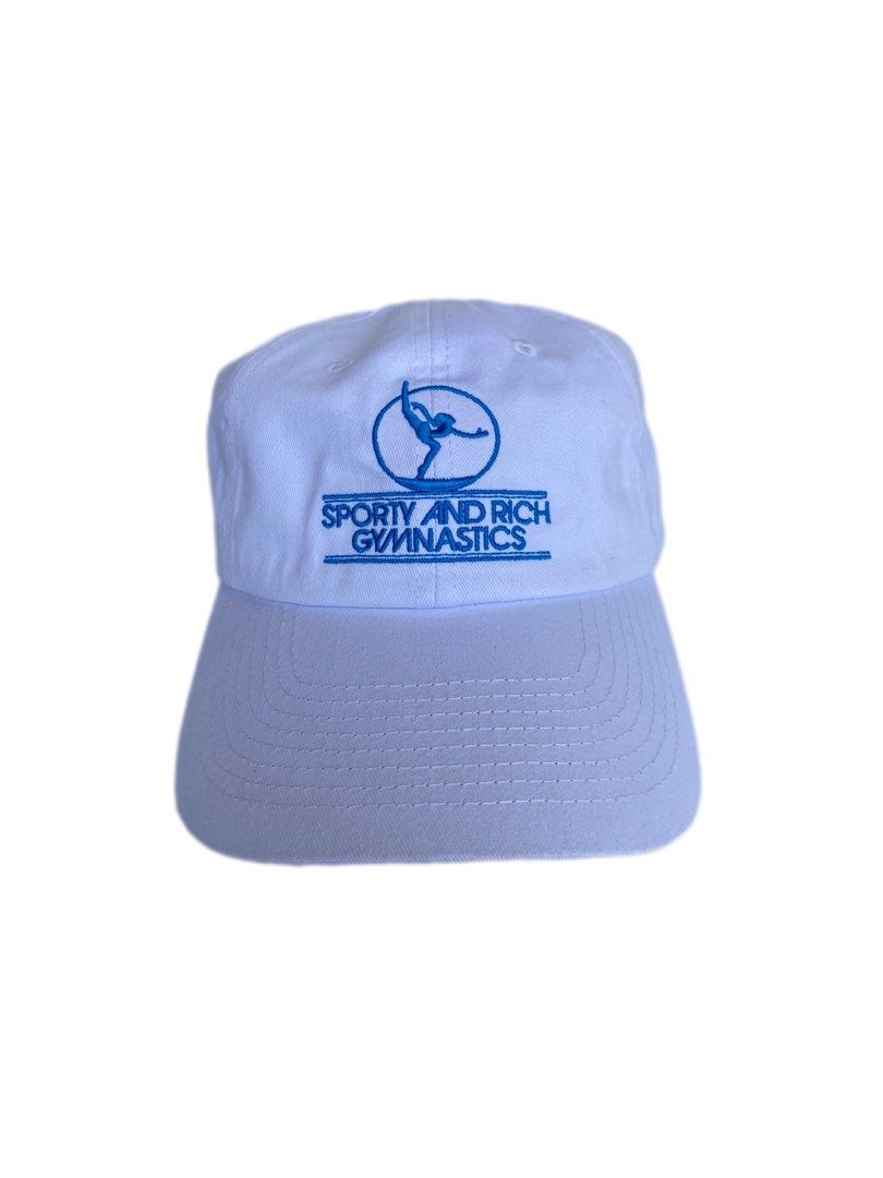 Sporty & Rich Gymnastics Cap (Category: Hats & Beanies) located in Iloilo. Submitted by fukurou.vision (Listing ID 1465671561, Image 1). Description: Sporty & Rich Gymnastics Cap One Size Fits Most White/Blue No issue.