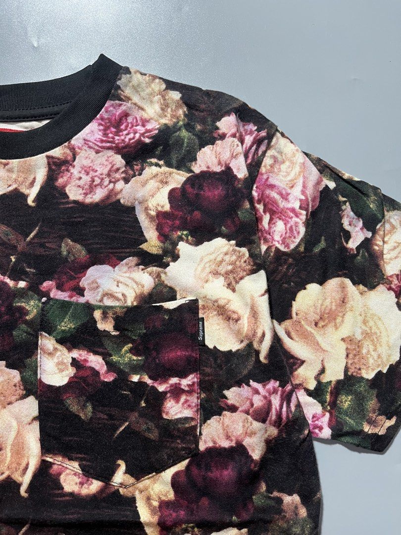 SS2013 Supreme Floral Tee (Category: Tshirts & Polo Shirts ) located in Quezon City. Submitted by metro_junkie.ph (Listing ID 1465705666, Image 2). Description: SS2013 Supreme Floral Tee Size Large on Tag, Medium Fit (20 x 27) Excellent Can Pass as Likenew Condition No any Flaw/Issue(s) All Detail Posted 680 + SF (or offer).