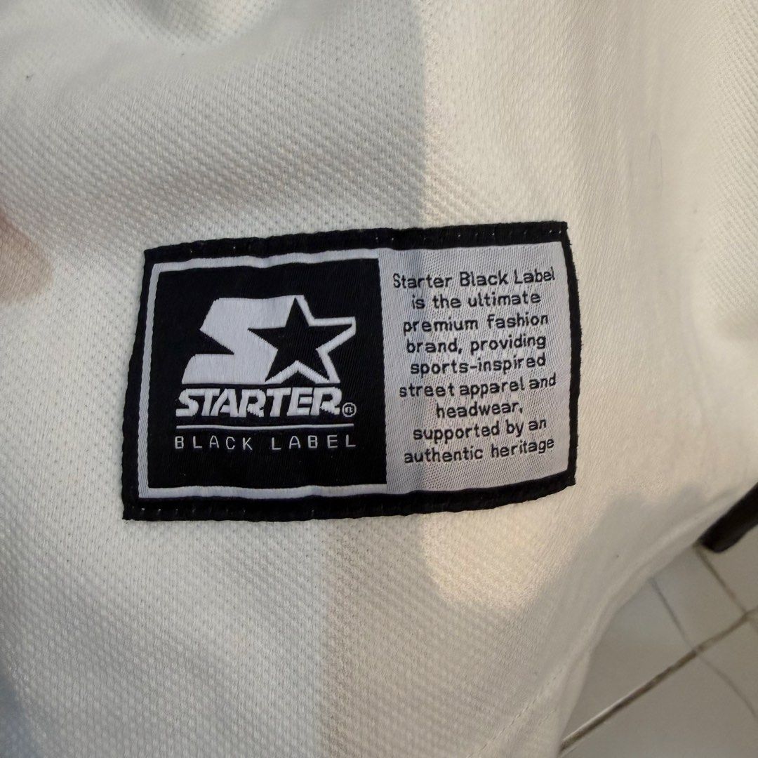 Starter Black Label White Polo Shirt (Category: Tshirts & Polo Shirts ) located in Manila. Submitted by carbungcoalex (Listing ID 1465744878, Image 3). Description: STARTER WHITE POLO SHIRT 24.5 by 29 Excellent Condition Complete tags 1200 CLAIM.