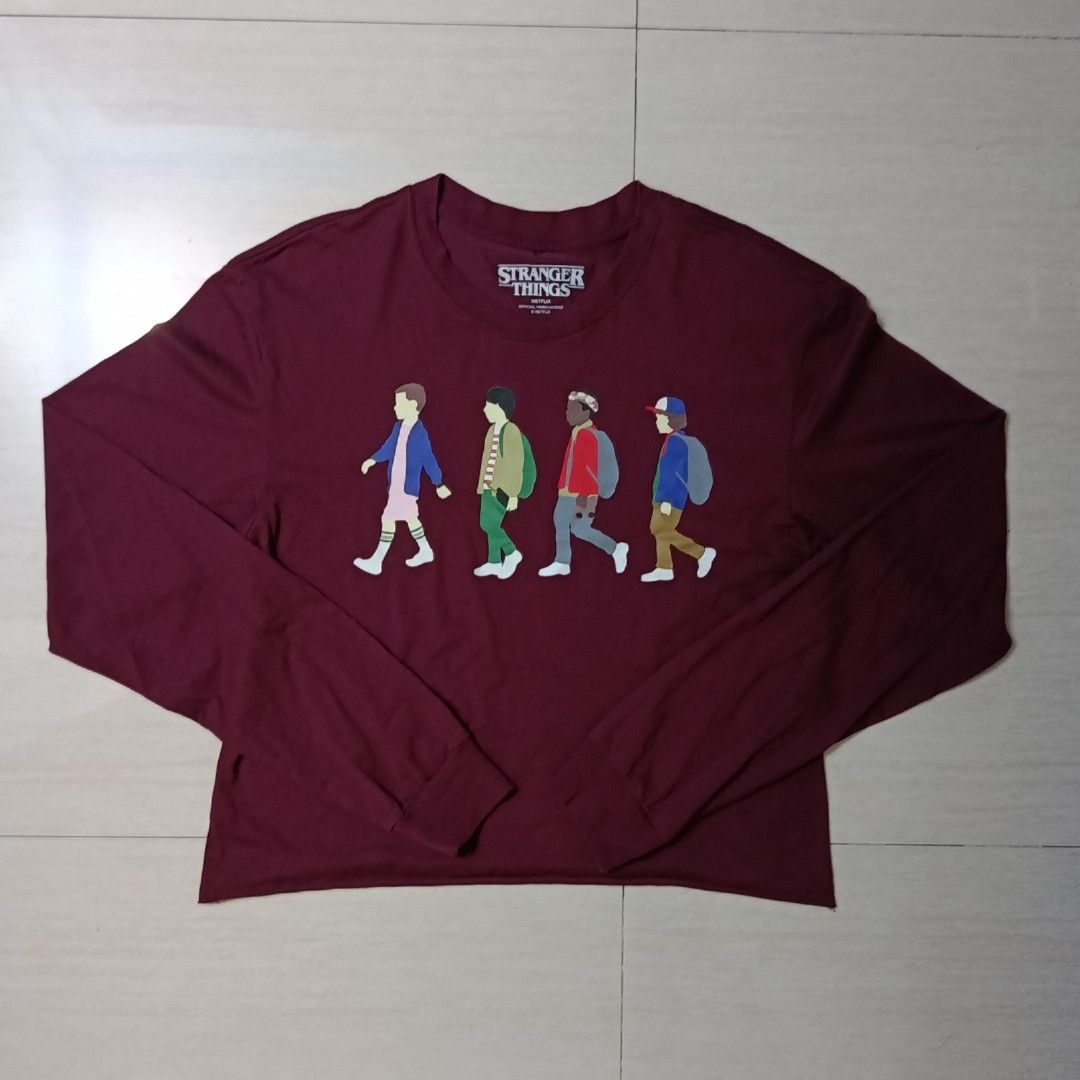Stranger Things Netflix Official Merchandise (Category: Tshirts & Polo Shirts ) located in Manila. Submitted by jerrykyle (Listing ID 1465672107, Image 1). Description: Width - 17 Length - 20.5 Sleeves - 25.5 Ways of getting the item: Pick up or Meet up ( 📍Pampanga) J&T Express Delivery.