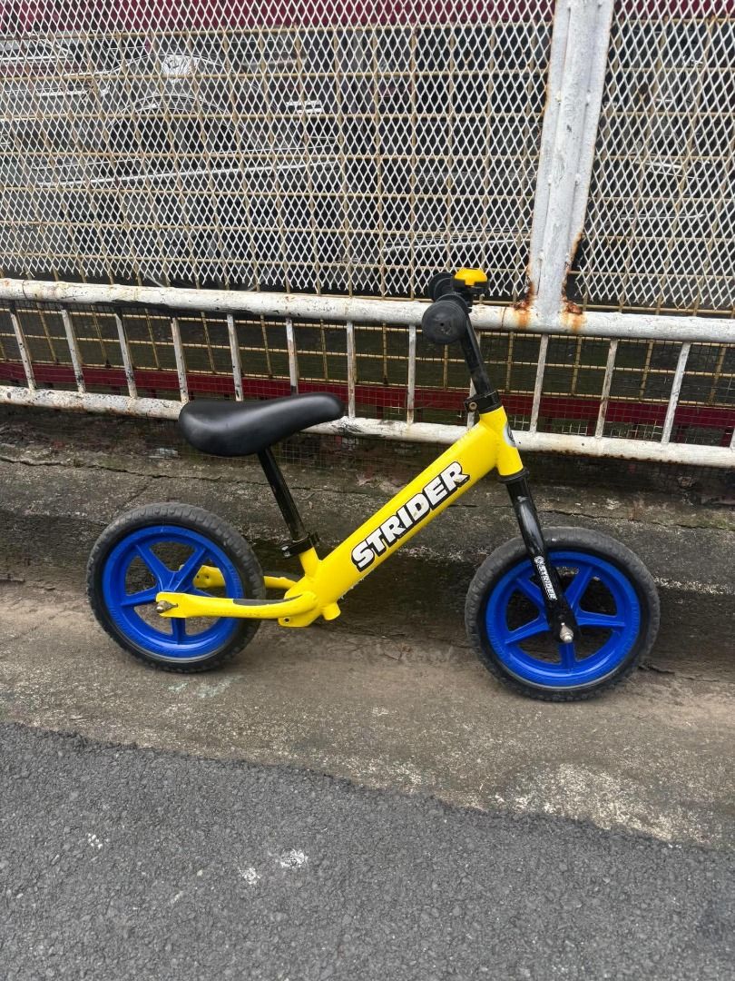 STRIDER 12 CLASSIC (Category: Infant Playtime) located in Caloocan City. Submitted by lyka_1 (Listing ID 1465681501, Image 1). Description: Strider 12 Classic Balance Bike ~ Features lightweight wheels and a durable steel frame designed for toddlers. ~ In excellent condition. See all pics for details. ~​Adjustable seat height and handlebar. ​May kasama nang safety bell sa handlebar. ~Condition: Pre-loved / Secondhand in good working condition. Re