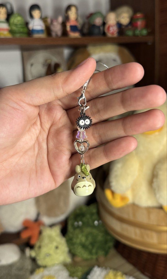 STUDIO GHIBLI - TOTORO KEYCHAIN/PHONE CHARM (Category: Charms) located in Tarlac. Submitted by chihiroshane (Listing ID 1465678223, Image 2). Description: totoro keychain/phone charm unofficial ₱150 ea (10 pcs available).