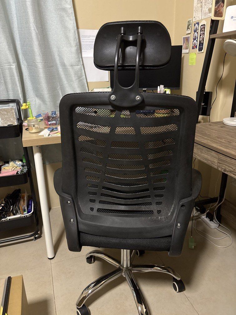 Study/office chair (Category: Chairs) located in Quezon City. Submitted by goldbrews (Listing ID 1465590917, Image 3). Description: Black study office chair - no issues - negotiable - prefer to ship w/o disassembling for convenience .