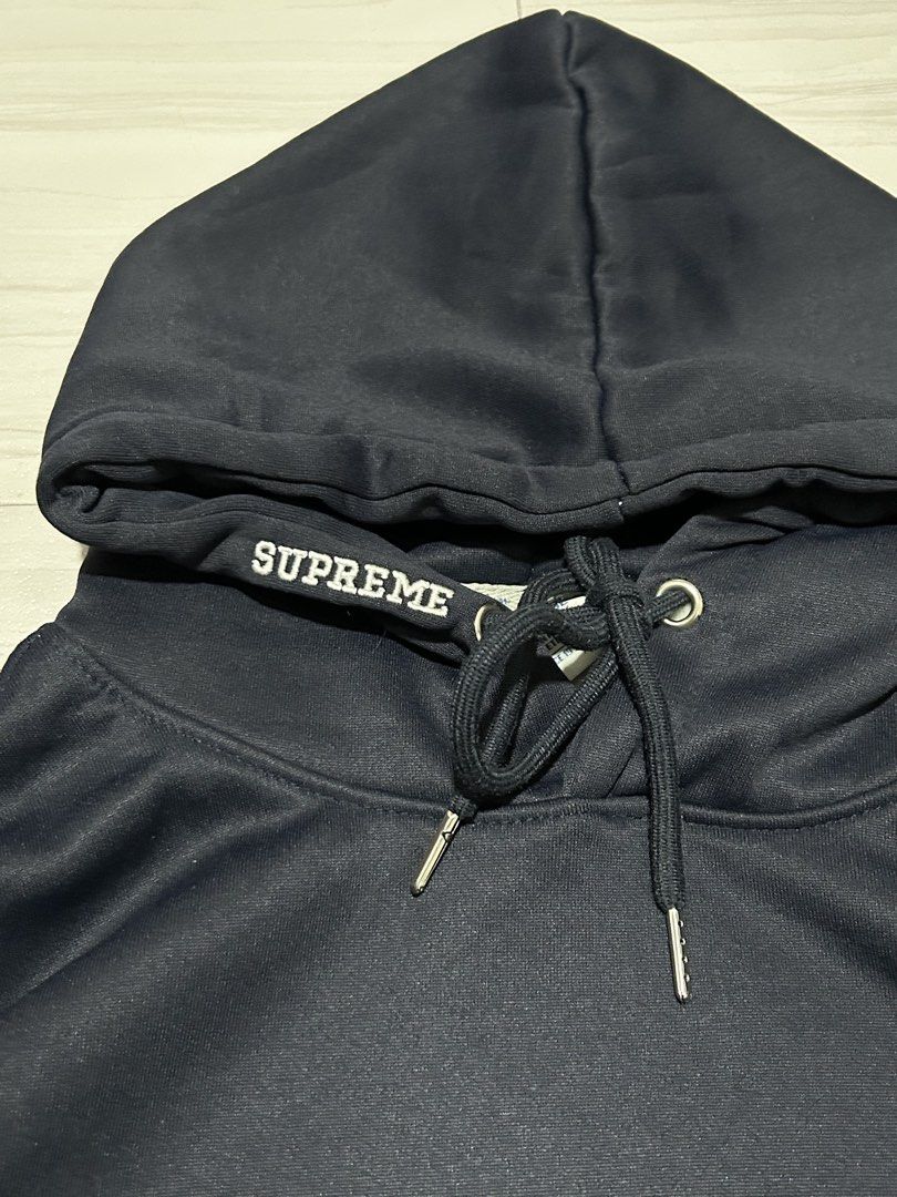 Supreme x Champion Hoodie (Category: Hoodies) located in Manila. Submitted by blessed.drei (Listing ID 1465722615, Image 3). Description: In Good Condition Width : 22 Length 28 Size Large ₱450 + Shipping 📍 Deca Homes, Manila.