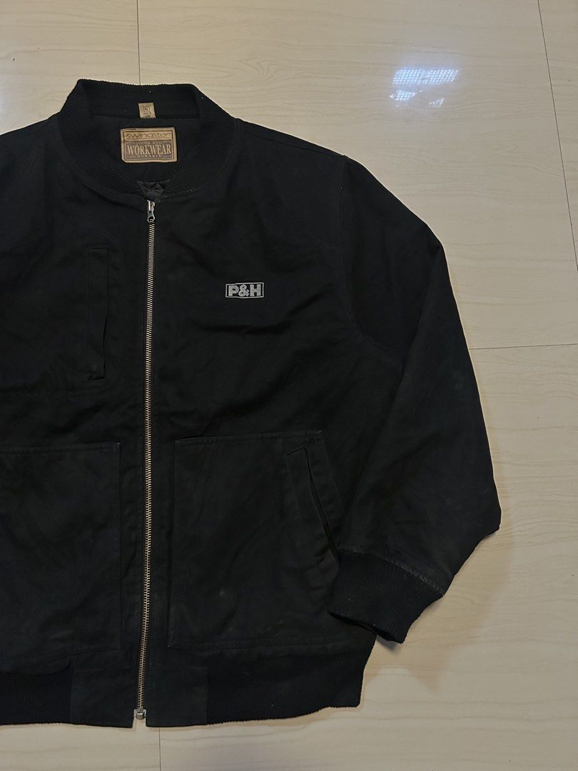 Swingster Tough and Durable Workwear Bomber Jacket (Category: Coats, Jackets and Outerwear) located in Dasmarinas. Submitted by zn_upcldtrs (Listing ID 1465638788, Image 2). Description: - 26 W / 30 L - Heavy Workwear - Excellent Condi .