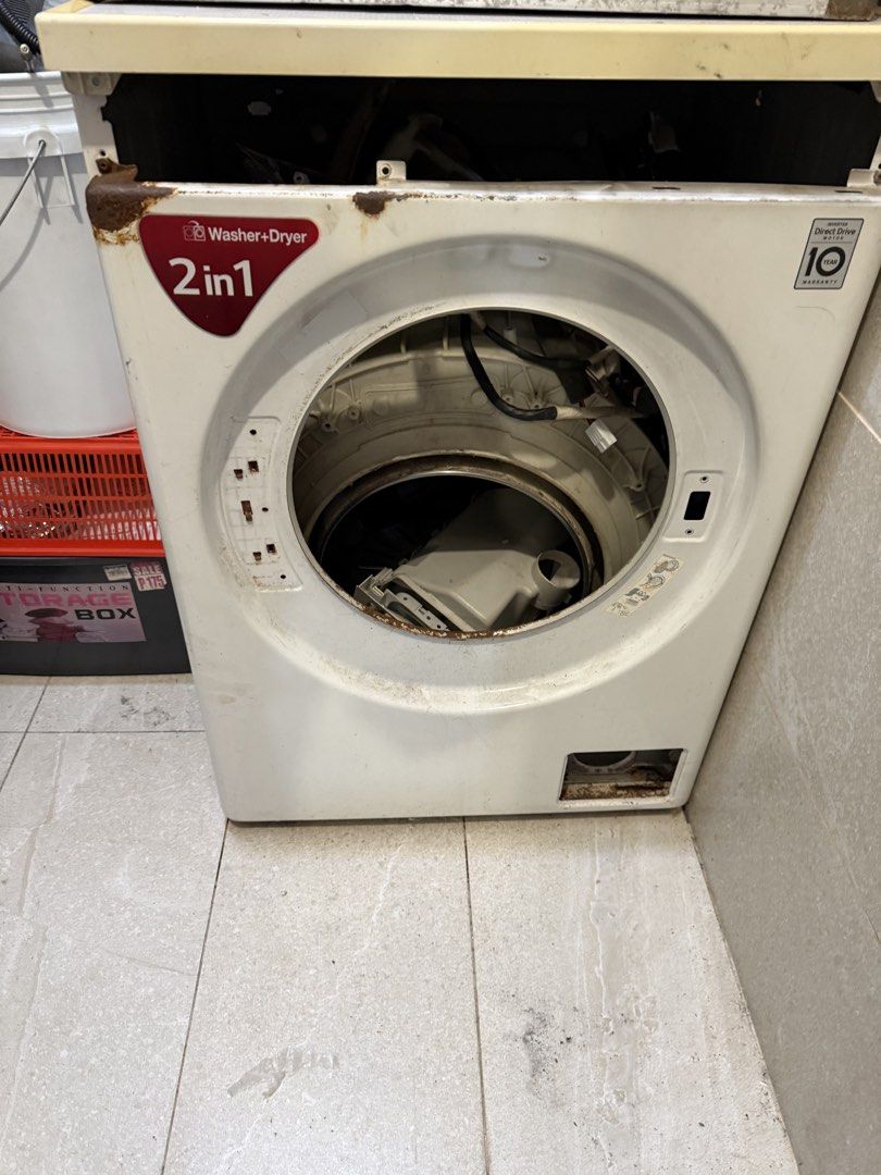 TAKE ALL LG DRYER FRONT LOAD FOR PARTS (Category: Washing Machines and Dryers) located in Pasig City. Submitted by stringkits (Listing ID 1465623289, Image 1). Description: FOR PARTS ACCESSORIES ORIGINAL LG DRYER FRONT LOAD DRUM GLASS DOOR SOAP DISPENSER DRUM PARTS AT THE BACK AND MORE .