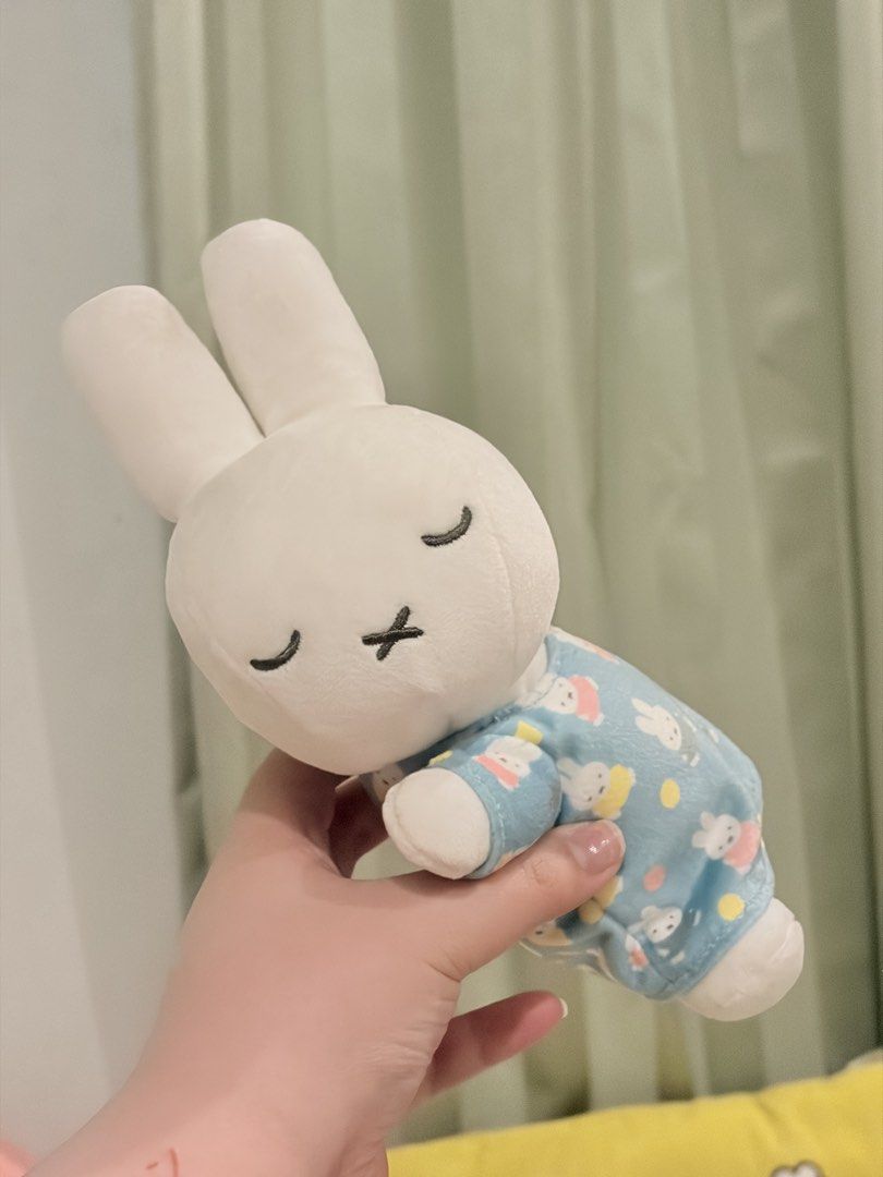 T-Arts Sleeping Miffy (S) (Category: Plushies & Soft Toys) located in Caloocan City. Submitted by miffuph (Listing ID 1465618413, Image 1). Description: - Adorable Miffy plush bunny in light blue pajamas with a cute all-over print - Features a peaceful closed eyes design and ultra-soft material - Perfect as a cozy sleeping companion or aesthetic room decor - Clean and well-kept overall condition - From a trusted and reliable Carousell seller.