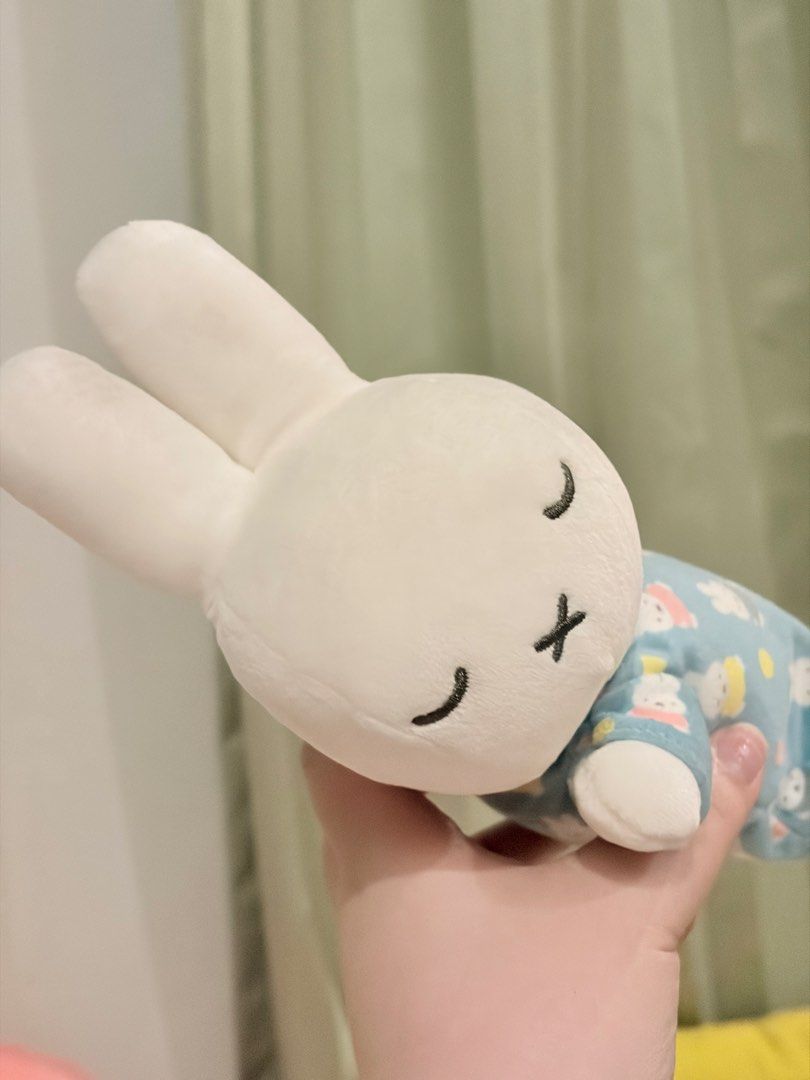 T-Arts Sleeping Miffy (S) (Category: Plushies & Soft Toys) located in Caloocan City. Submitted by miffuph (Listing ID 1465618413, Image 2). Description: - Adorable Miffy plush bunny in light blue pajamas with a cute all-over print - Features a peaceful closed eyes design and ultra-soft material - Perfect as a cozy sleeping companion or aesthetic room decor - Clean and well-kept overall condition - From a trusted and reliable Carousell seller.
