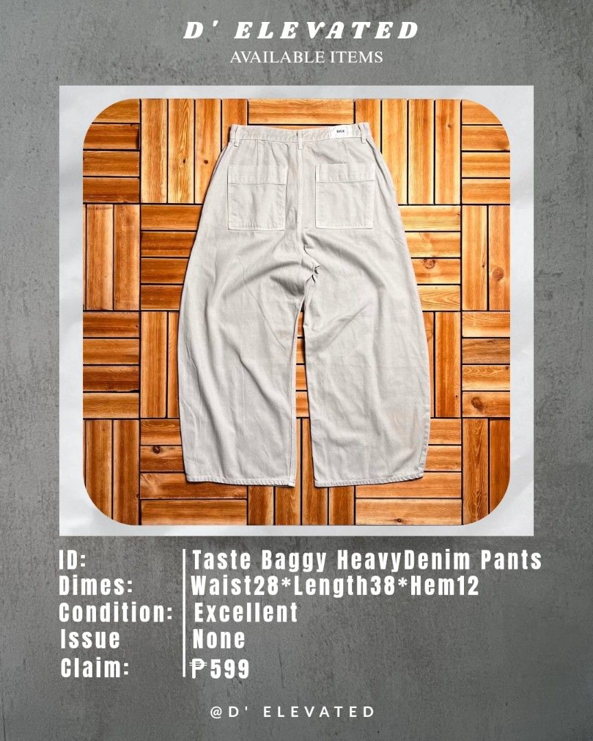 TASTE HEAVY BAGGY DENIM PANTS (Category: Jeans) located in Floridablanca. Submitted by d_elevated (Listing ID 1457809159, Image 1). Description: .