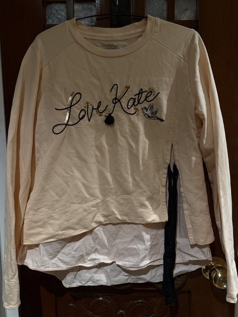 Teenie Weenie Peach Sweater (Category: Longsleeves) located in Pasig City. Submitted by fashion_alpha (Listing ID 1465749655, Image 2). Description: With Barely noticeable dots see last pic.
