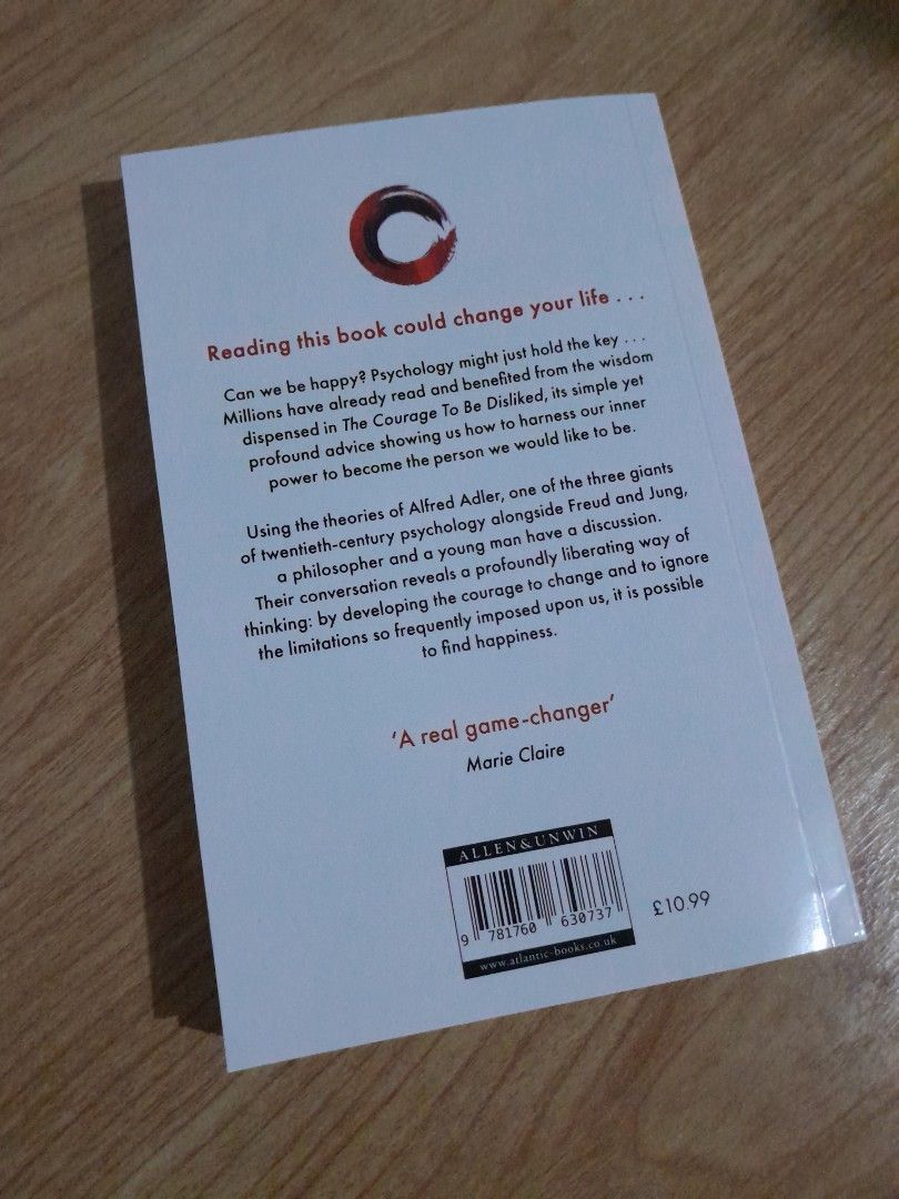 The Courage to be Disliked (Category: Storybooks) located in San Fernando. Submitted by biancabncbnc (Listing ID 1465748487, Image 2). Description: .