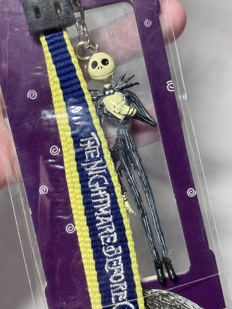 The Nightmare Before Christmas Jack Skellington Strap Keychain (Category: Character Goods) located in Baguio. Submitted by 21enygrace.ph (Listing ID 1465724215, Image 2). Description: Official Touchstone Pictures The Nightmare Before Christmas Jack Skellington charm and strap. Brand new and still sealed in original packaging with Disney holographic sticker. Perfect for fans and collectors!.
