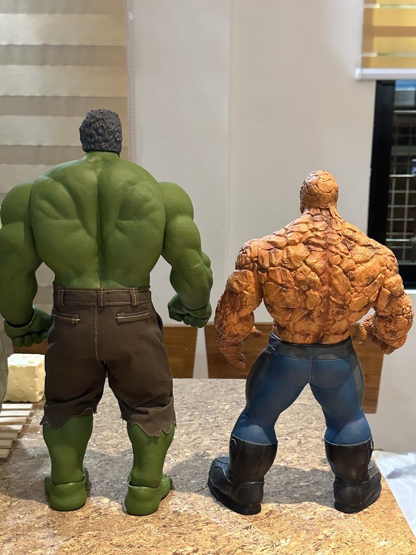 The thing and incredible hulk (Category: Action & Battle Toys) located in Malvar. Submitted by kimvillegas (Listing ID 1465721636, Image 3). Description: Incredible hulk with box. The thing no box.
