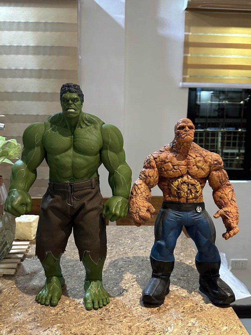 The thing and incredible hulk (Category: Action & Battle Toys) located in Malvar. Submitted by kimvillegas (Listing ID 1465721636, Image 1). Description: Incredible hulk with box. The thing no box.