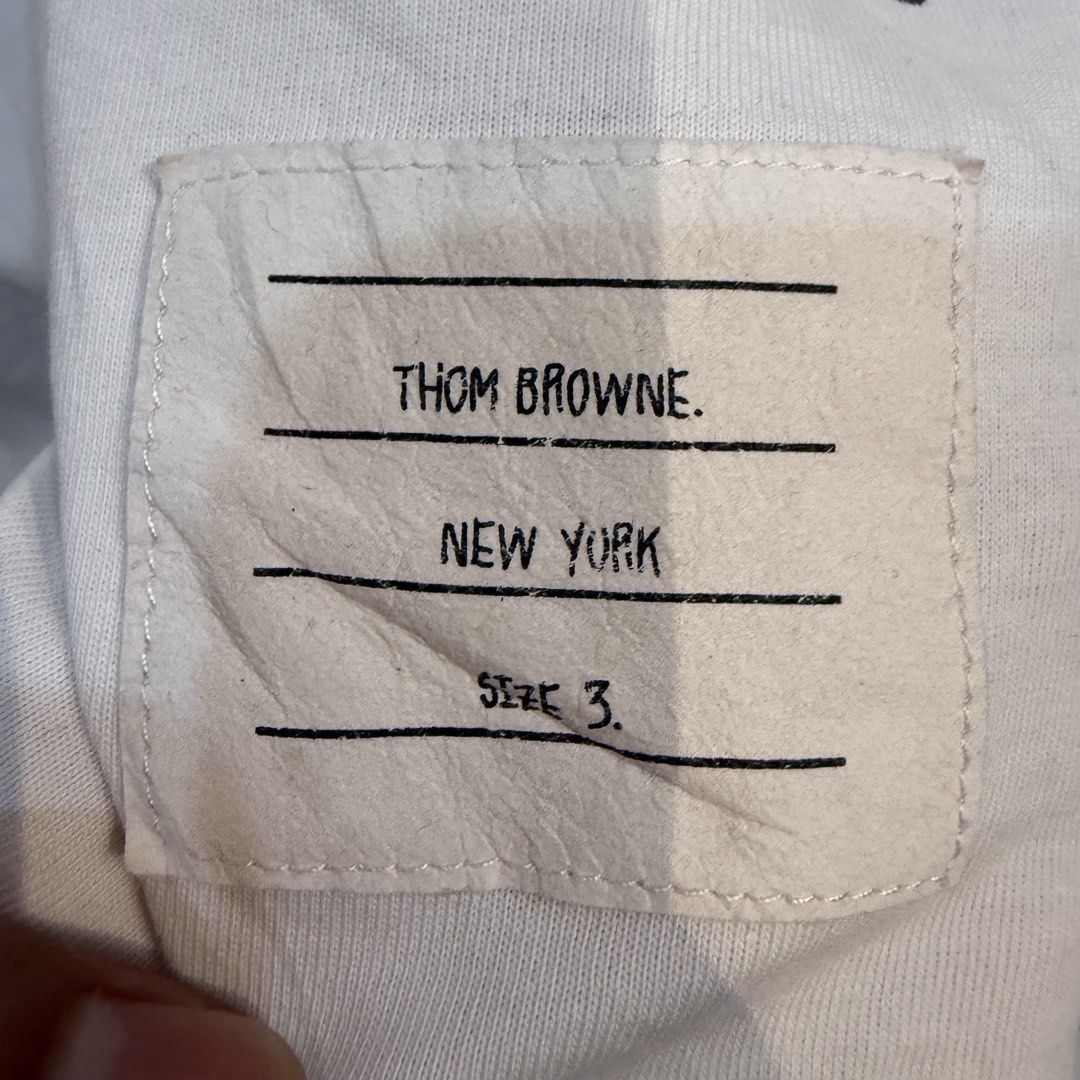 Thom Browne Dolphin Print Tee Size 3 (Category: Shirts) located in Manila. Submitted by carbungcoalex (Listing ID 1465755811, Image 3). Description: THOM BROWNE DOLPHIN SHIRT 21 by 27.5 Good Condition Complete tags 1300 CLAIM.