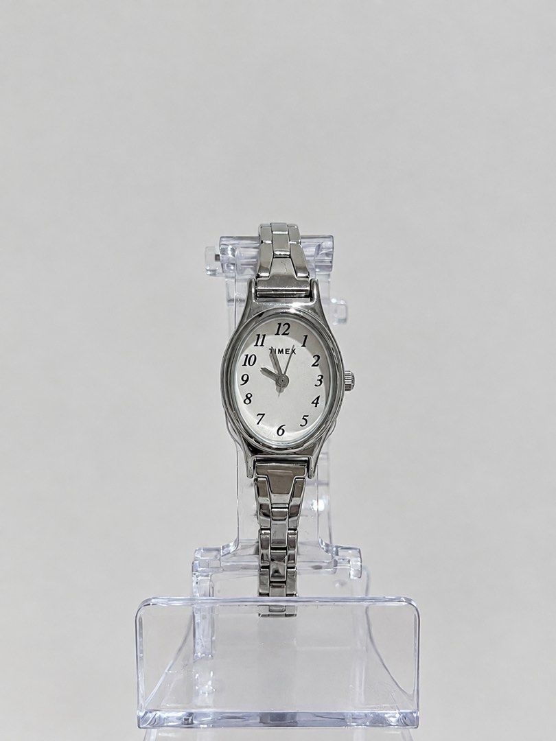 Timex Silver Cavatina Womens Watch (Category: Women's Watches) located in Alburquerque. Submitted by yvesarchives (Listing ID 1465706934, Image 1). Description: - Brand/Model: Timex Women's Cavatina Ver 3 Watch - Color/Finish: Silver-tone with clean metal finish - RFS: was supposedly a gift but no longer in contact with the person - With warranty card and receipt - orig price: 3500.