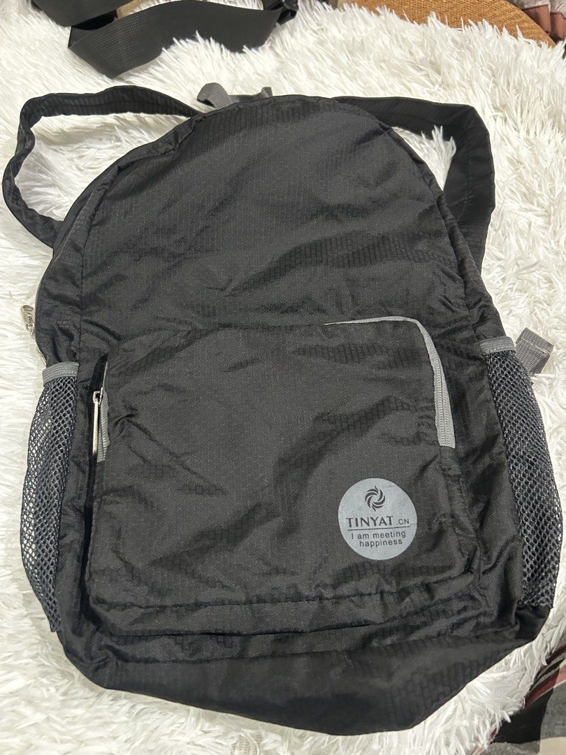 Tinyat black Foldable Travel Backpack (Category: Backpacks) located in Pasig City. Submitted by minminreyn (Listing ID 1465608506, Image 1). Description: Tinyat black Foldable Travel Backpack No butas no tastas no sira What you see is what you get Black na black sa personal Cavite or Qc.
