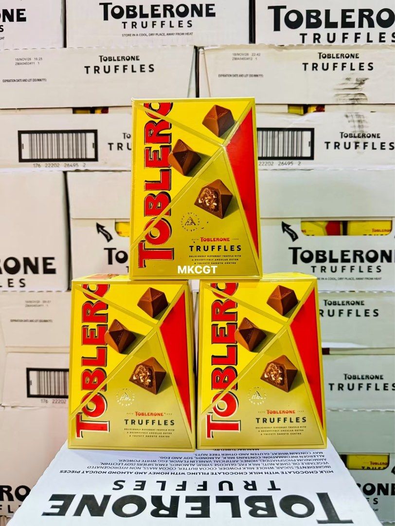 Toblerone Truffles Box Chocolate (Category: Packaged & Instant Food) located in Cavite. Submitted by silentowl_983444 (Listing ID 1465595127, Image 1). Description: Teacher’s Day Gift! - up to 60% Off, cheaper compare to Mall price! - 100% authentic and sealed Toblerone Truffles - Freshly sourced straight from the display shelf - Iconic triangular box in classic yellow and red branding - Ideal for gifts, pasalubong, or sharing with loved ones - M