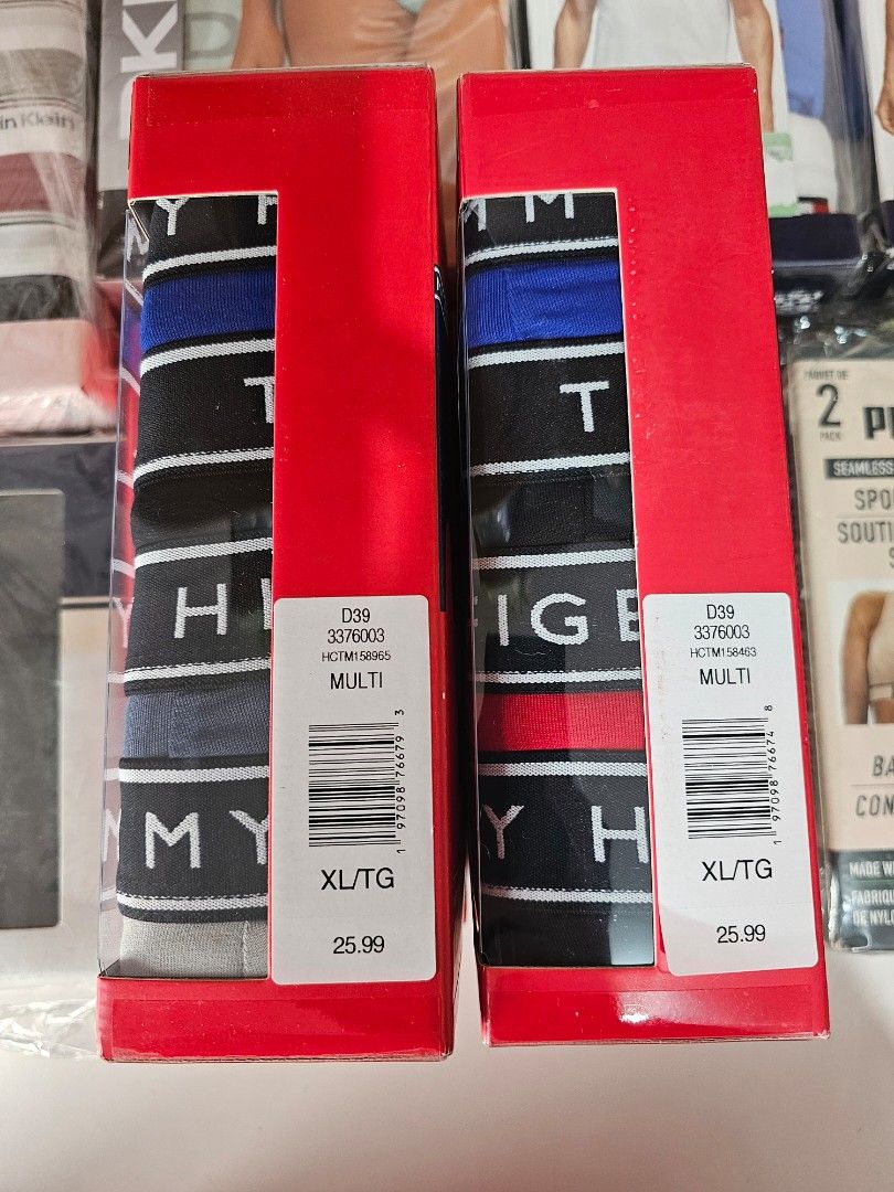 TOMMY HILFIGER 4-Pack Boxer Brief - XL (Category: Underwear) located in Quezon City. Submitted by senyoramaria2 (Listing ID 1465644515, Image 2). Description: TOMMY HILFIGER Boxer Brief Cotton Stretch XL (40 - 42 inches) 4- Pack (1) Royal Blue, Black, Grayish Blue, Light Gray (2) Royal Blue, Black, Red, Black #CanadaPasabuy.