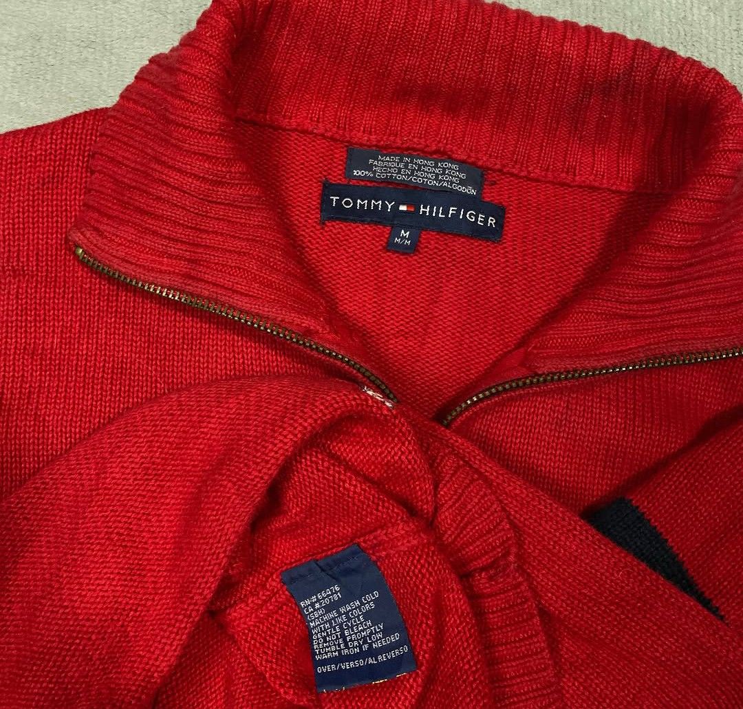 Tommy Hilfiger knitted zip up (Category: Coats, Jackets and Outerwear) located in Cavite. Submitted by nior1305 (Listing ID 1465613235, Image 3). Description: Tommy Hilfiger knitted zip up size: medium Length: 27 width: 21 no issue condition: 10/10 mine: 1000.