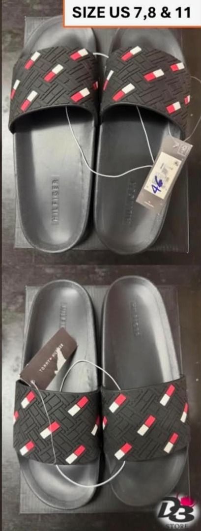 Tommy Hilfiger Slides Black Red White (Category: Slippers and slides) located in Minglanilla. Submitted by dthreestore (Listing ID 1465756309, Image 3). Description: Brand new Tommy Hilfiger black slide sandals featuring a stylish red, white, and black textured strap and a comfortable contoured footbed. Comes with tags attached. 100% authentic! ▪︎Php 1,250 ▪︎Brand New Authentic ▪︎Follow us on Facebook: D3 Store ▪︎Mode of Payment: Cash/Gcash 🚚 Ma