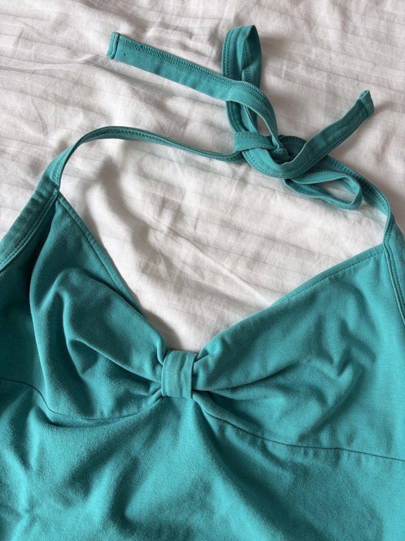 Turquoise Halter Top (Category: Sleeveless) located in Paranaque City. Submitted by mary_jj (Listing ID 1465653650, Image 2). Description: Purchased from @shopflorice on ig. Never used! .