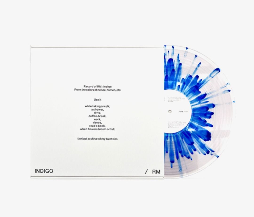 ULTRA RARE - BTS RM INDIGO VINYL (Category: K-Wave Merchandise) located in Manila. Submitted by Kpopatmnl (Listing ID 1465591551, Image 1). Description: ON HAND COMPLETE INCLUSION UNSEALED NEVER USED/ PLAYED COLLECTORS ITEM + LSF.