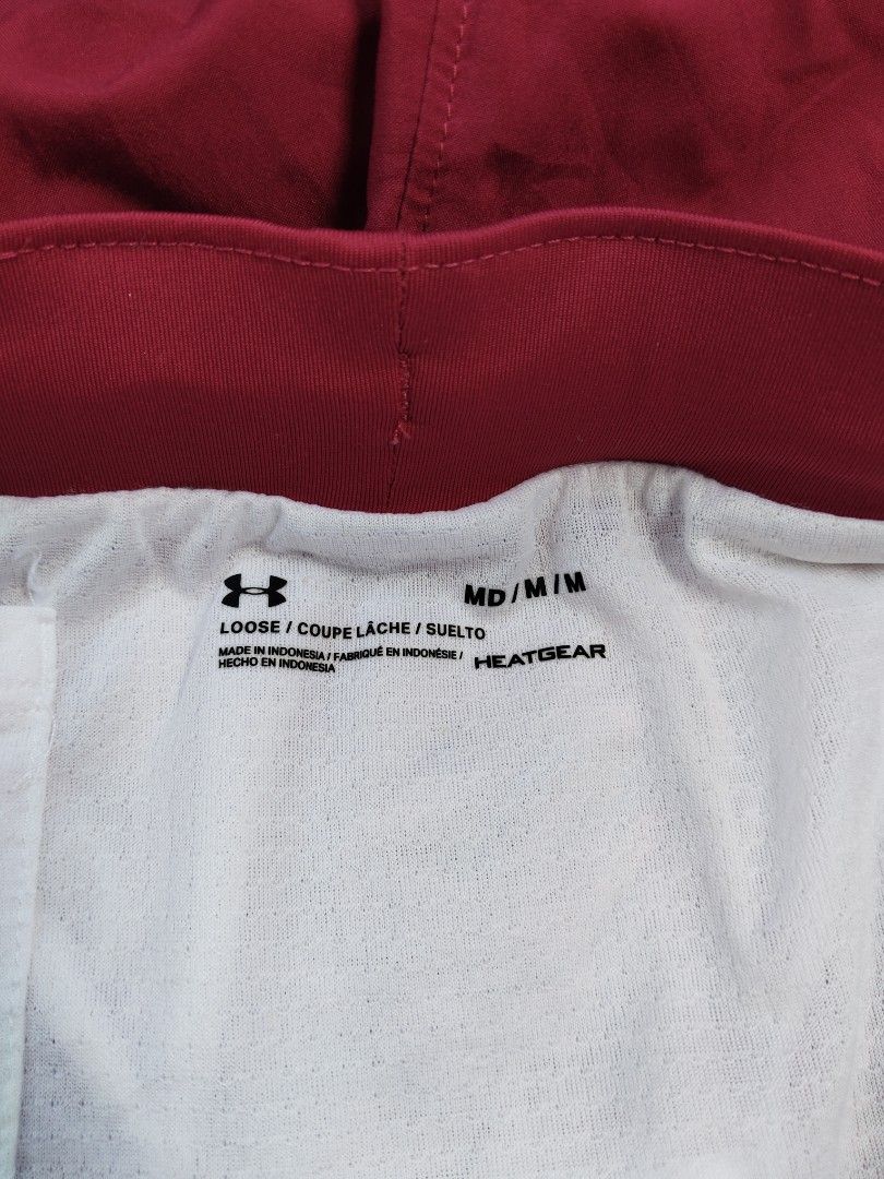 Under Armour Fly By 2.0 Running Shorts (Category: Shorts) located in Siquijor. Submitted by thesummit26 (Listing ID 1465709608, Image 3). Description: • Classic athletic wear. Rich maroon/burgundy base color with light pink trim detailing..
