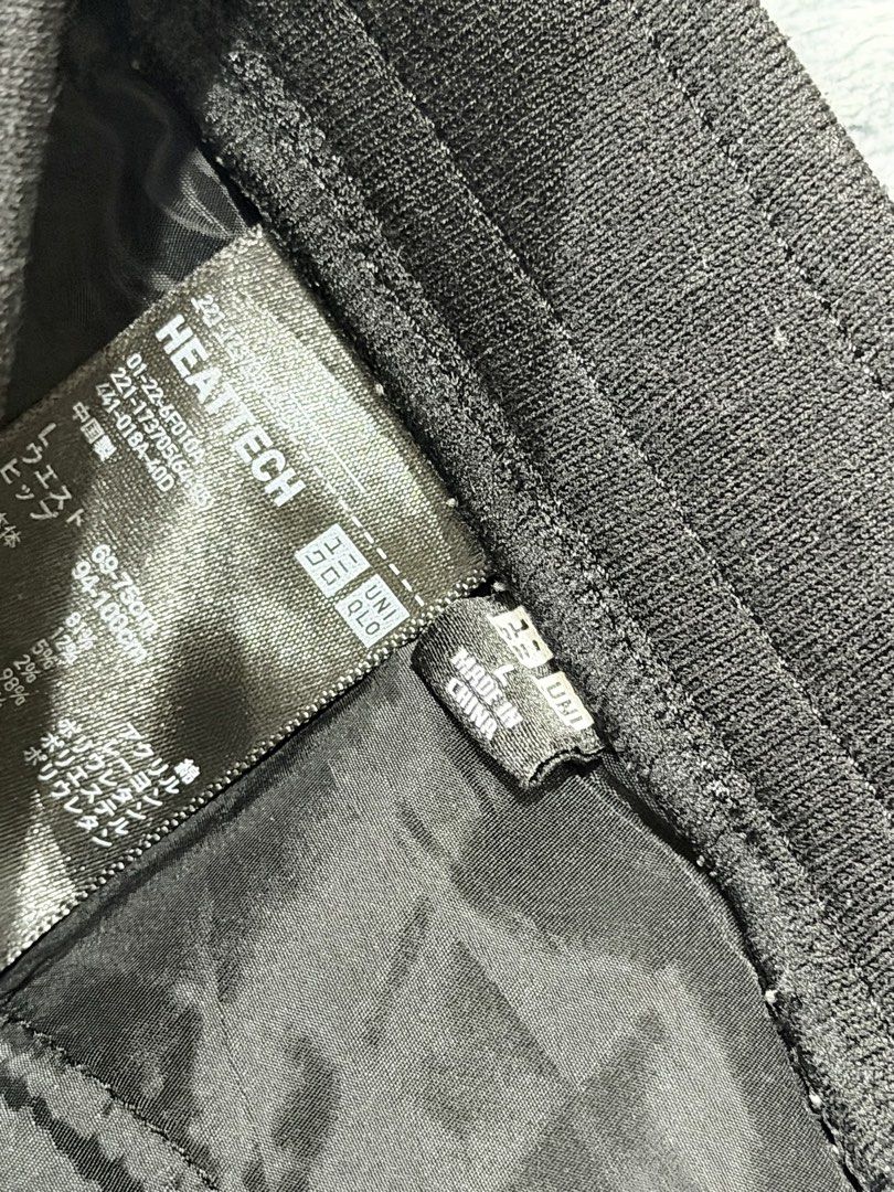 Uniqlo Heattech Black Pants Size L (Category: Trousers) located in Manila. Submitted by yeti_it (Listing ID 1465716156, Image 3). Description: - Brand: Uniqlo Heattech - Style: Solid black, pull-on style with elastic waistband - Size: Women's L (Waist: 69-75 cm, Hips: 94-100 cm) - Features: Stretchy fabric with a warm lining inside - Condition: Clean tags attached inside - Best for: Cold weather layering and everyday wear.