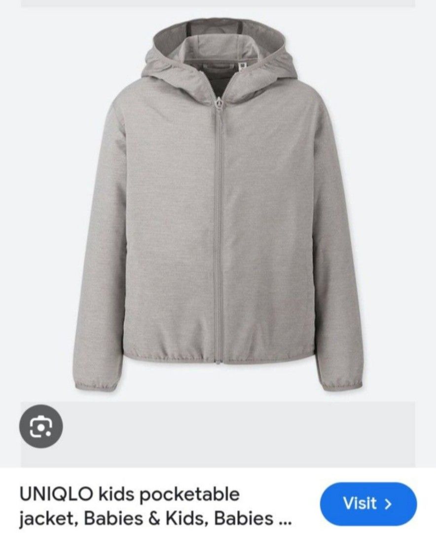 UNIQLO Kids Pocketable Parka (Category: Babies & Kids Fashion) located in Basista. Submitted by purpleens_shop (Listing ID 1465620582, Image 1). Description: .
