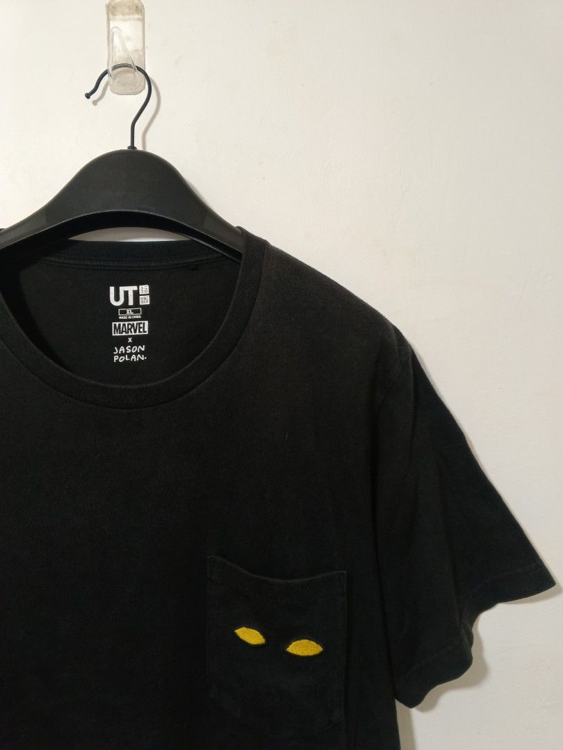 Uniqlo Shirt (Category: Tshirts & Polo Shirts ) located in Cebu City. Submitted by authenticgrids (Listing ID 1465707320, Image 2). Description: Uniqlo X Marvel X Jason Polan Black shirt Color rate 9/10 📍Issue/s: Minimal Dot stain discoloration 🫧 See last Photo Size on Tag XL 🏷️ Dimensions Width 23 inches Length 28.5 inches 📥📥📥📥 DM us for More DETAILS.